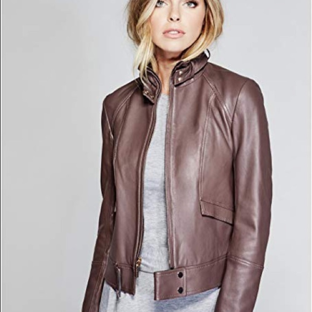 Marciano Lamb Skin Leather Jacket
